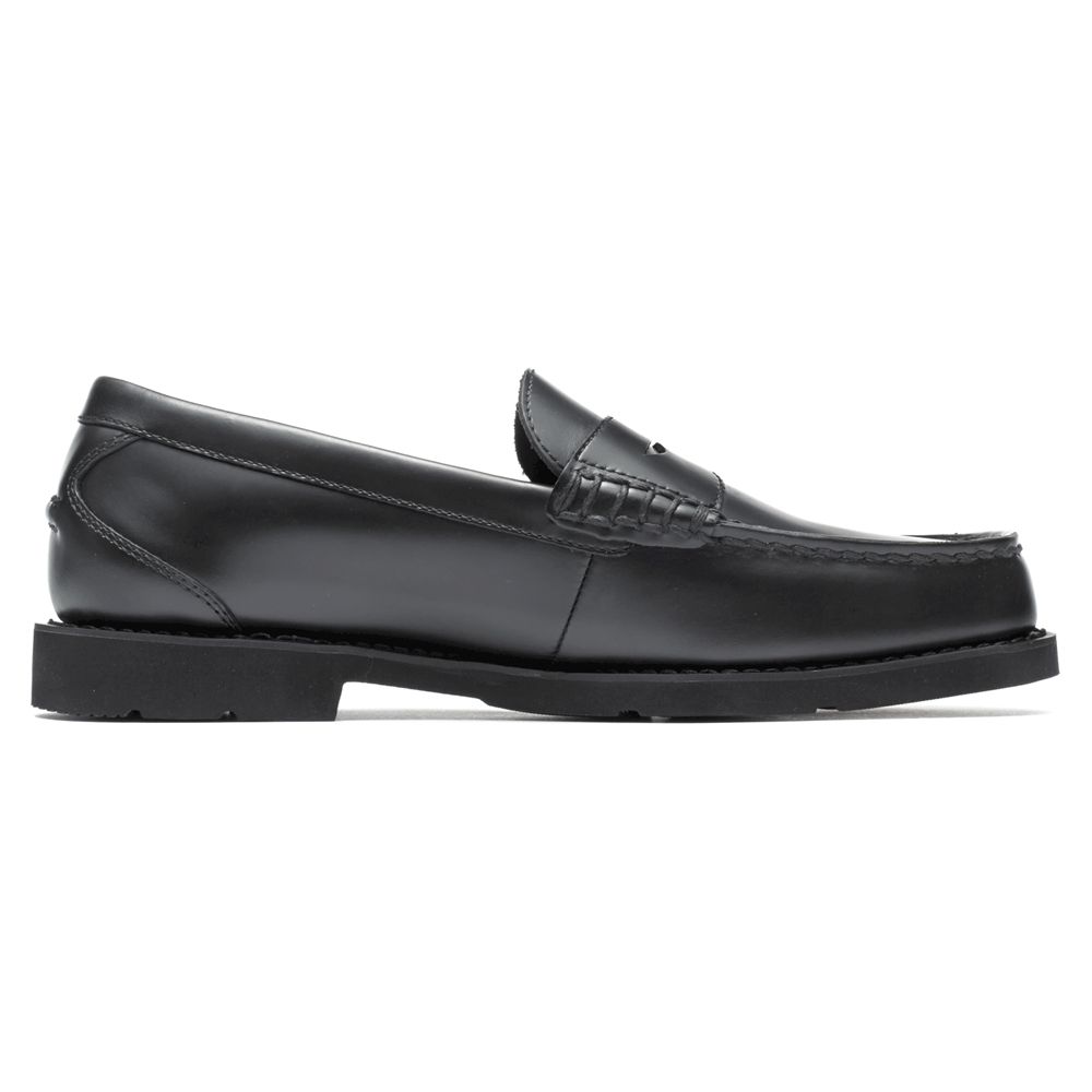 Rockport Canada Shakespeare Circle Slip-Ons - Mens Loafers Black (RUD512698)